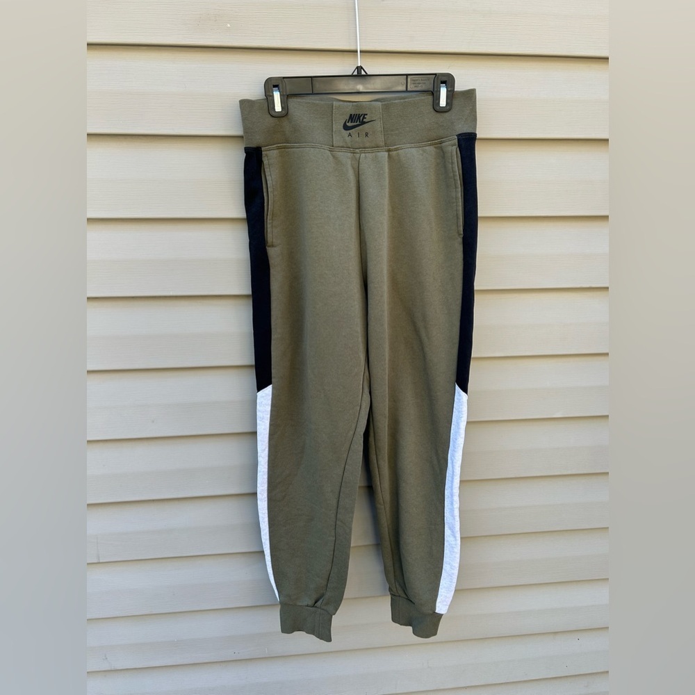 Nike Air Women's M BB Green/Black Heather HR Jogger pants high waist Col…